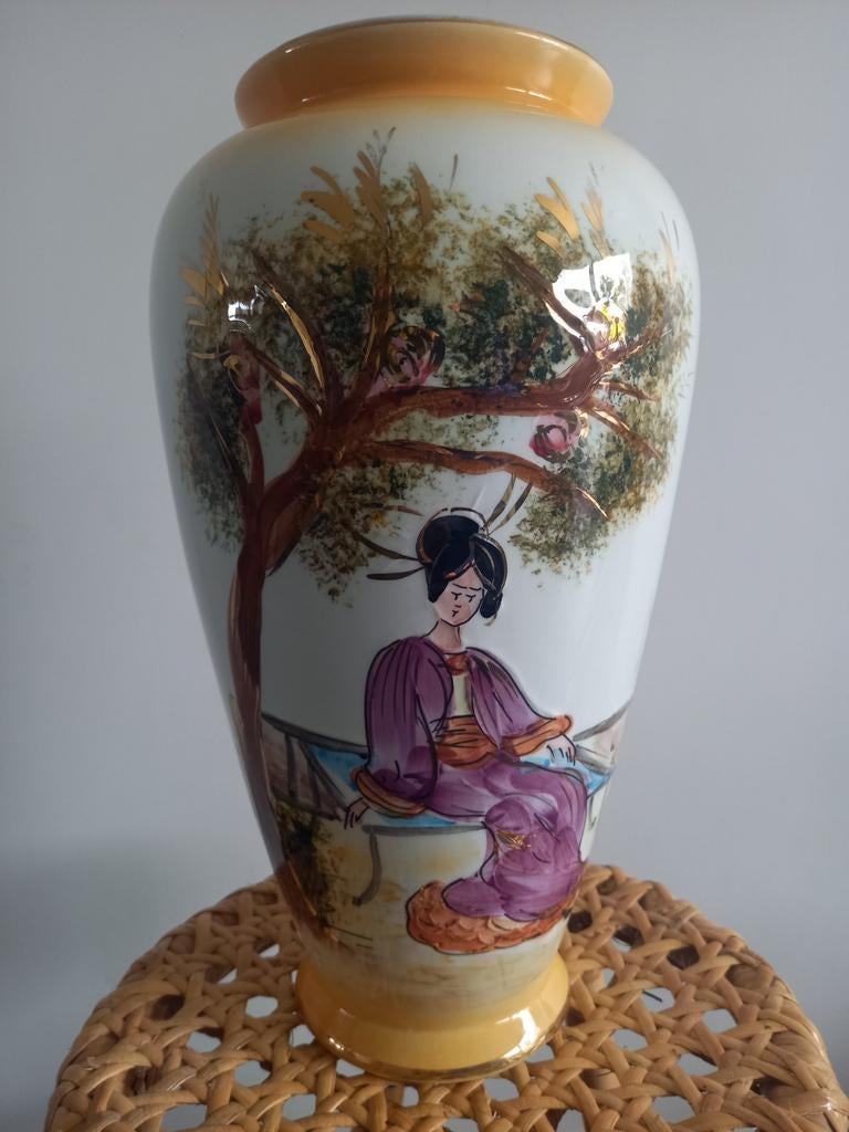 VINTAGE Japanse handgeschilderde vaas, Enlèvement ou Envoi