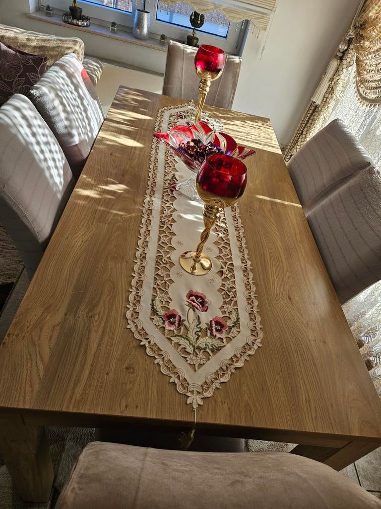 Table à manger complète avec 6 chaises, Maison & Meubles, Enlèvement, Utilisé, 6 à 8 chaises