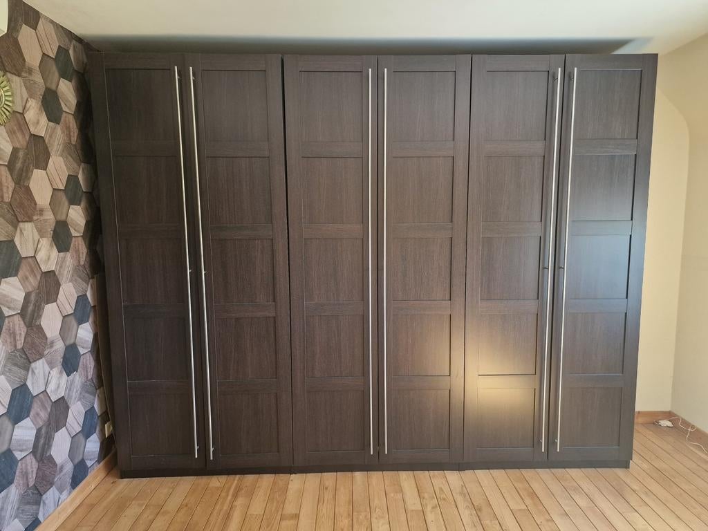 Set van 3 grote IKEA PAX kasten – Bruine deuren & spiegel, Ophalen