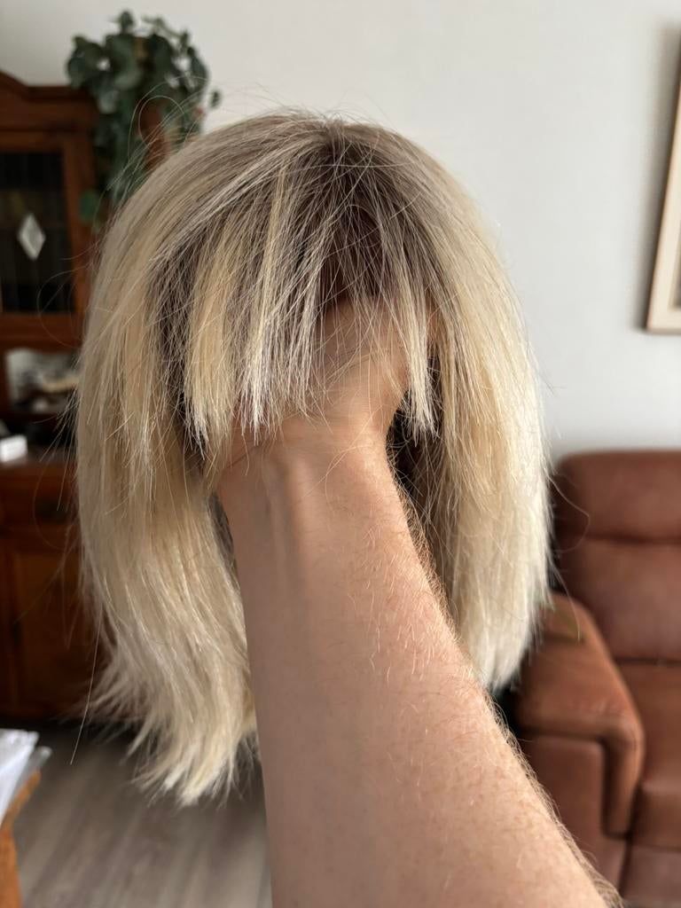 Blonde pruik echt haar - nooit gebruikt, Handtassen en Accessoires, Uiterlijk | Haarverzorging, Ophalen of Verzenden, Nieuw, Pruik of Haarverlenging