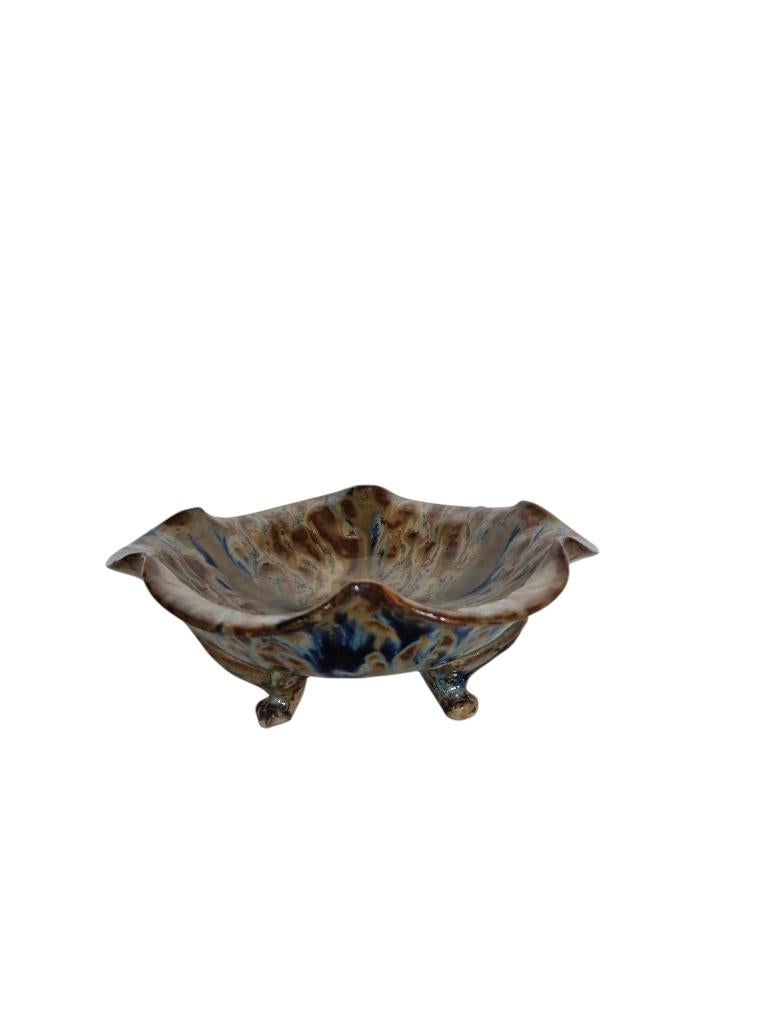 Renault ARGENT coupe tripode en grès flammé, Enlèvement ou Envoi