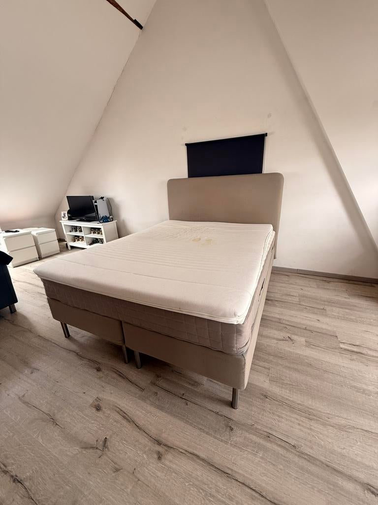 Boxspring IKEA, Maison & Meubles, Chambre à coucher | Lits boxsprings, Beige, Comme neuf, Enlèvement, 200 cm
