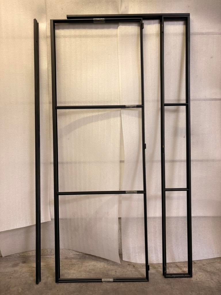 Porte en fer forgé avec panneau fixe, Bricolage & Construction, Châssis & Portes coulissantes, Neuf, Enlèvement