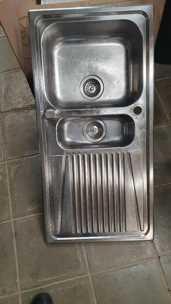 Evier de cuisine en inox 100x50 cm, Enlèvement