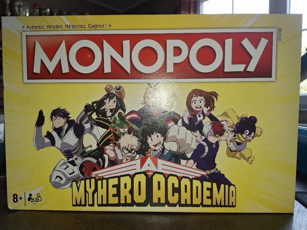 MONOPOLY MY HERO ACADEMIA + BONUS, Cinq joueurs ou plus, Enlèvement ou Envoi, Comme neuf, Hasbro