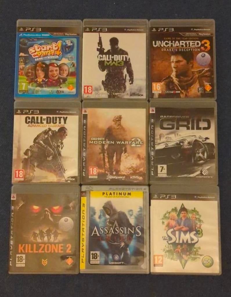 PS3 games - o.a. Call of Duty, Sims, Party & Uncharted, Ophalen of Verzenden, Zo goed als nieuw, Vanaf 7 jaar