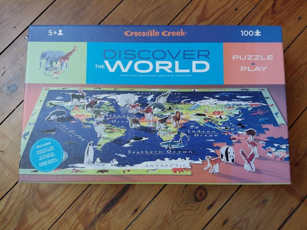 Discover the world-puzzel-100 stukjes, Hobby en Vrije tijd, Ophalen, Minder dan 500 stukjes, Zo goed als nieuw, Legpuzzel