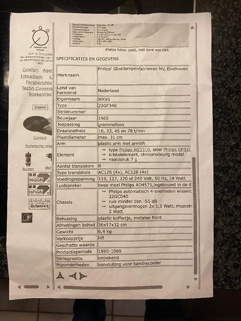 Philips platenspeler, Enlèvement, Utilisé, Tourne-disque, Philips