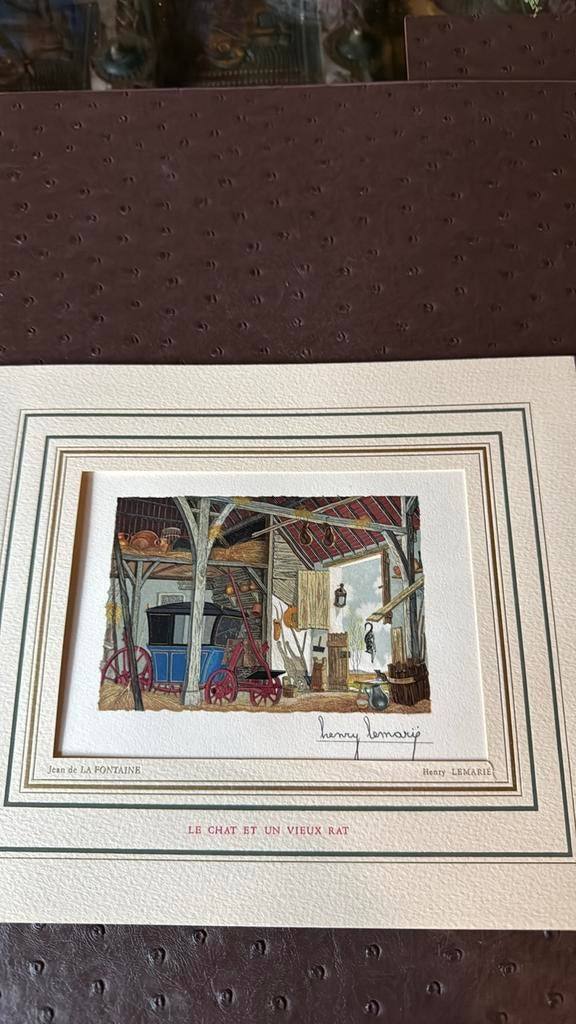 2 gravures d'Henry Lemarié, Antiquités & Art, Enlèvement ou Envoi