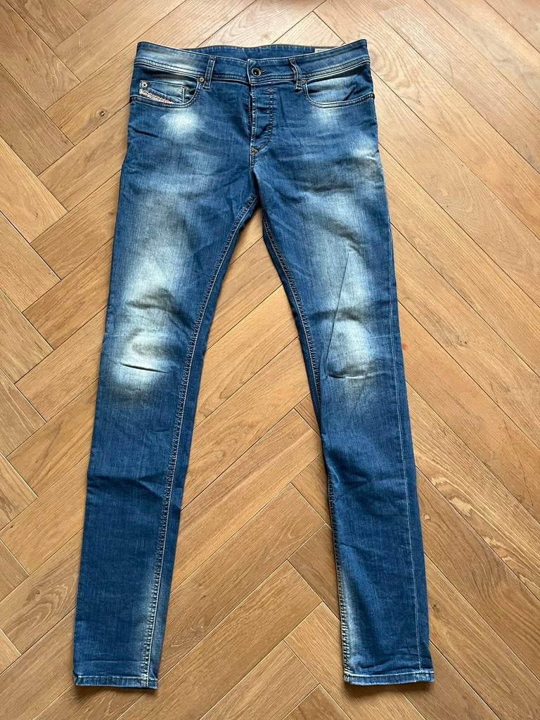 Pantalon en jean Diesel SLEENKER W32 L34 stretch Z.G.A.N, Enlèvement ou Envoi, Comme neuf, Bleu, W32 (confection 46) ou plus petit