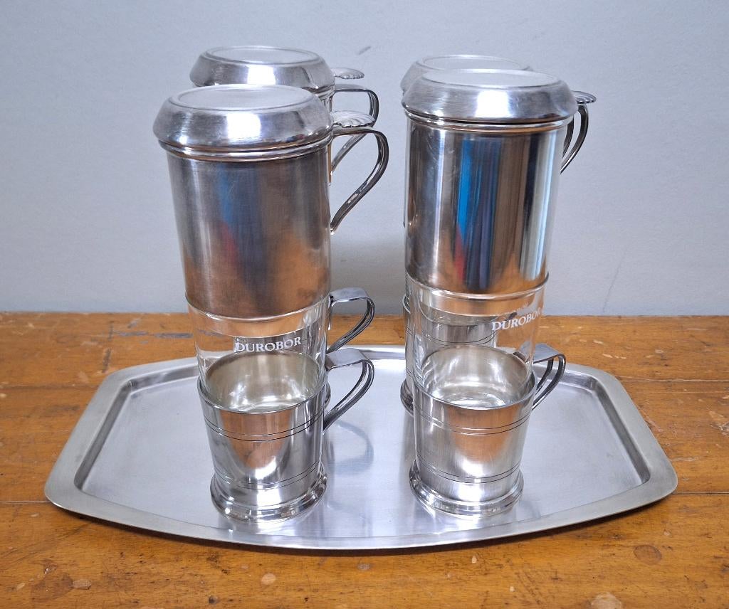 Wiskemann zilver 4 filterkoffiezetters op plateau, Ophalen