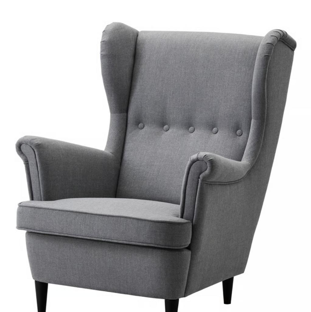 canapé gris - Strandmon - Ikea, 75 à 100 cm, Moins de 150 cm, Enlèvement, Tissus