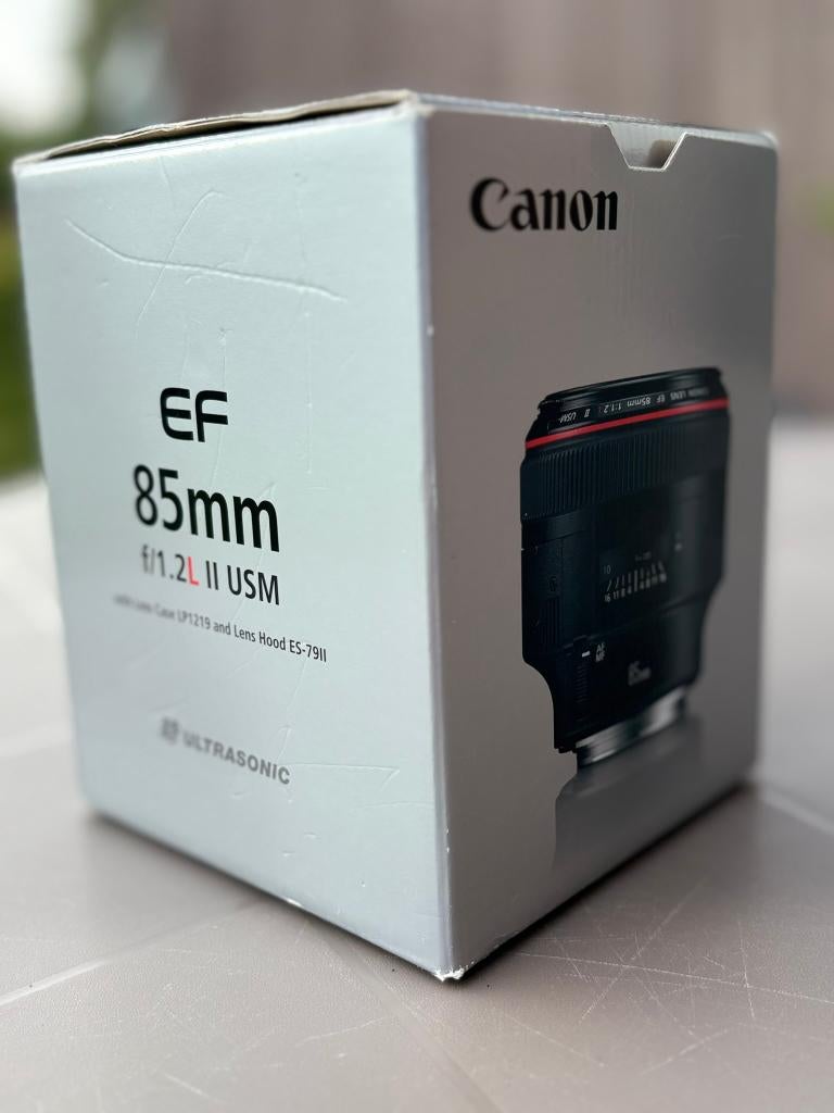 Canon EF 85mm f/1.2 L II USM, TV, Hi-fi & Vidéo, Enlèvement ou Envoi, Comme neuf, Lentille standard