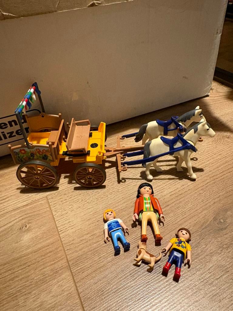 Playmobil Calèche avec 2 chevaux, Enlèvement ou Envoi, Comme neuf