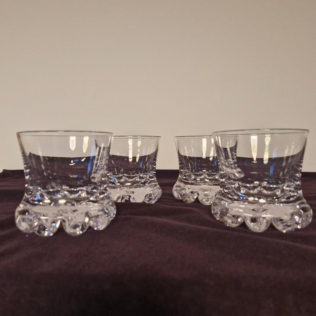 4 verres à whisky Kosta Boda Buster vintage, Antiquités & Art, Antiquités | Verre & Cristal, Enlèvement ou Envoi