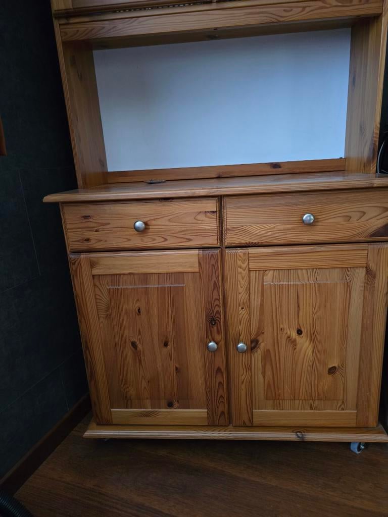 Buffet kastje in massief grenen 2 delig, Huis en Inrichting, Ophalen