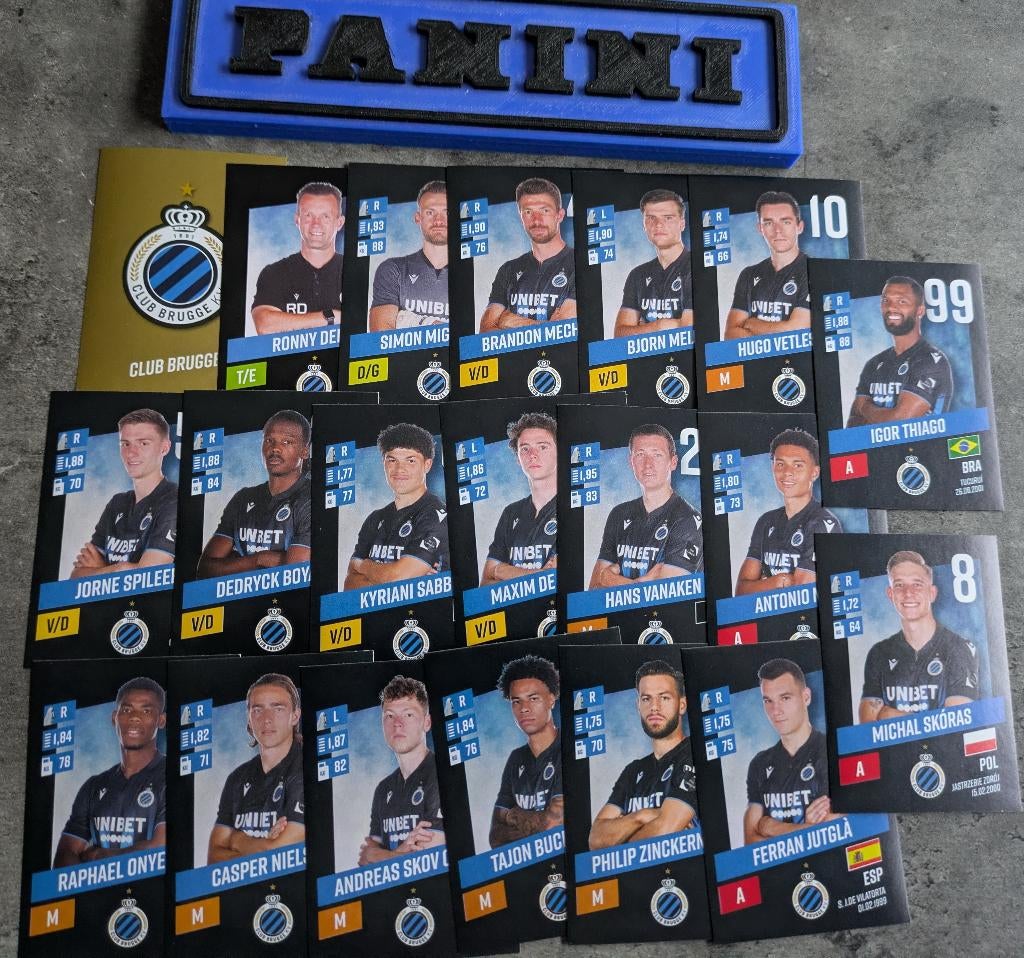 Panini FOOTBALL 2023/24 20 STICKERS CLUB BRUGGE VOETBAL, Ophalen of Verzenden, Nieuw