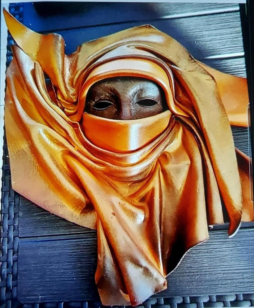 Masque en cuir mural, Enlèvement ou Envoi