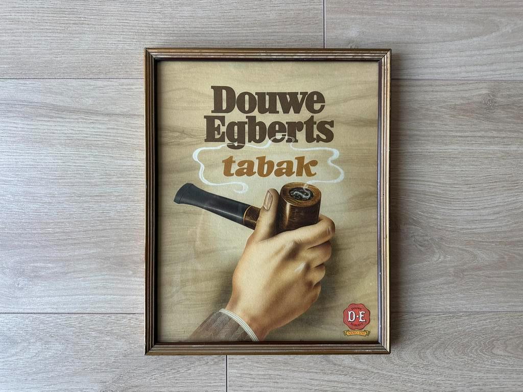 Vintage Winkelposter Douwe Egberts Tabak, Verzamelen, Verzenden, Zo goed als nieuw, Reclamebord