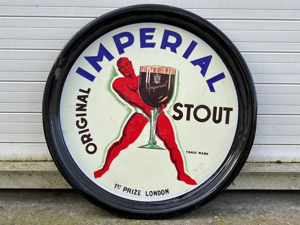 Emaille plateau, Ophalen of Verzenden, Gebruikt, Reclamebord