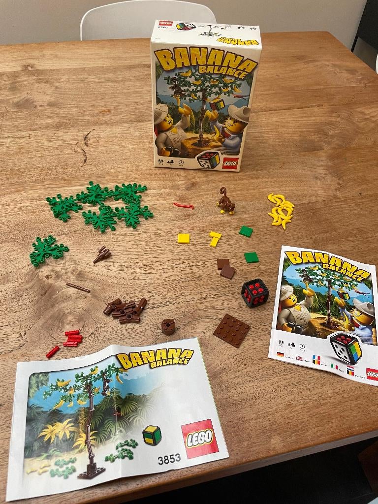 LEGO Banana Balance 3853 – Compleet – doos & handleiding, Ophalen of Verzenden, Zo goed als nieuw, Complete set, Lego
