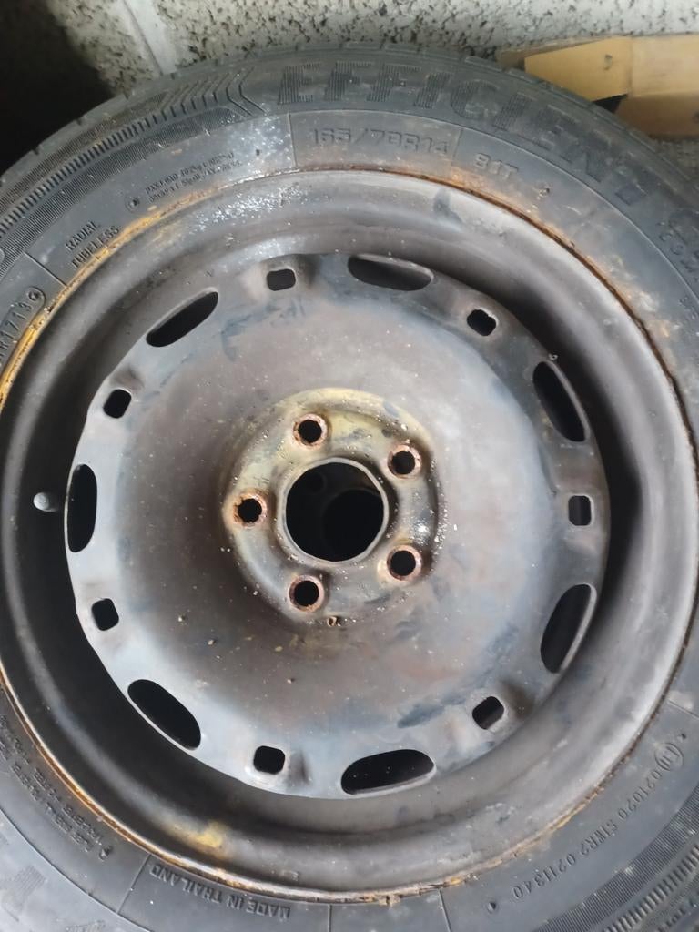 Jantes 14  pour polo skoda fabia seat ibiza, état moyen, Autos : Pièces & Accessoires, Enlèvement, Jante(s)