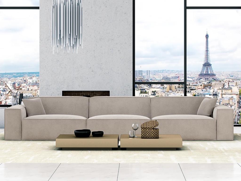 Canapé 4 places LIONEL, Maison & Meubles, Canapés | Salons, Comme neuf, Banc droit, Quatre personnes ou plus, 250 à 300 cm, 75 à 100 cm