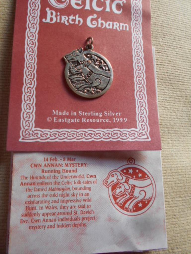 amulet, charm, koper - zilver, celtic - ancient, ephara, enz, Handtassen en Accessoires, Kettinghangers, Nieuw, Overige materialen