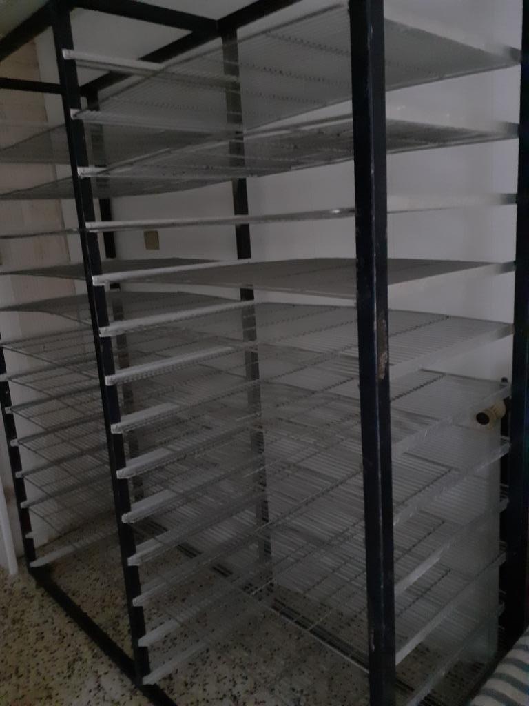 HORECA GRAND RAYONNAGE 160X50 AVEC GRILLES 80X50 ECHELLE, 150 à 200 cm, Utilisé, 50 à 75 cm, 150 à 200 cm