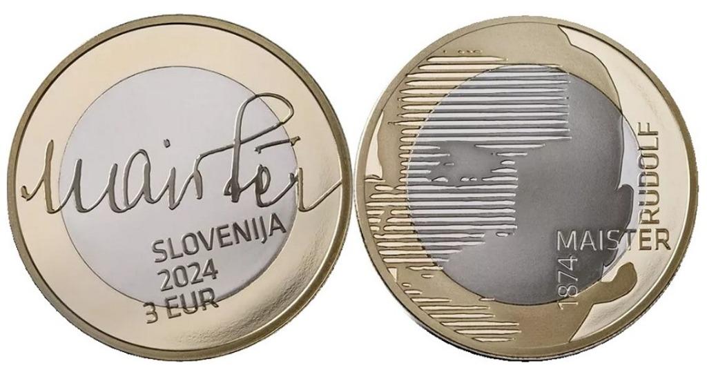 3 euro Slovenië 2024 Rudolf Maister, Postzegels en Munten, Munten | Europa | Euromunten, Verzenden, Slovenië