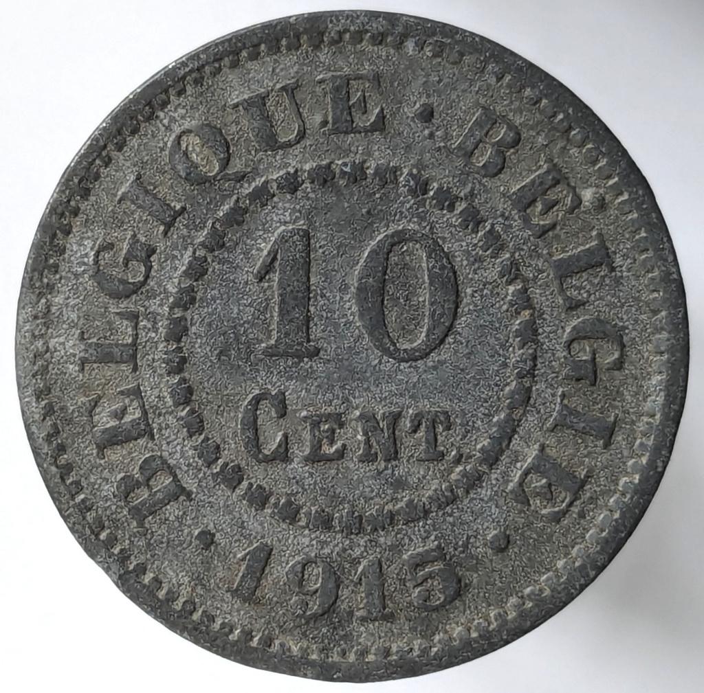 Monnaie Belgique WW1 : 10 centimes 1915, Ophalen of Verzenden, Metaal, Losse munt