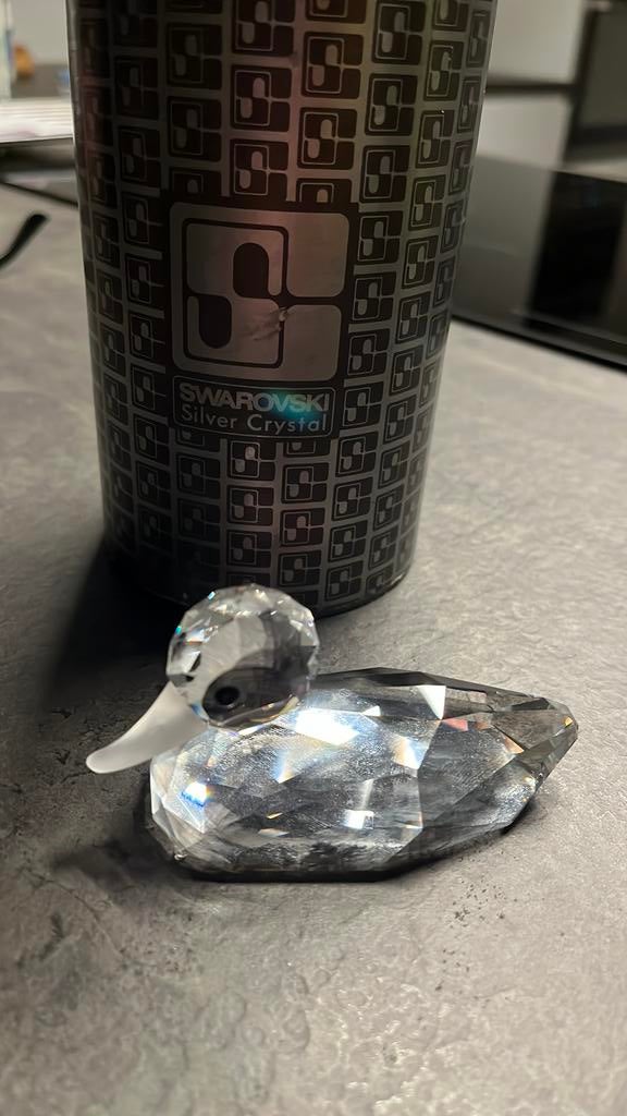 Swarovski eend groot, puntgaaf in doos., Ophalen of Verzenden, Nieuw