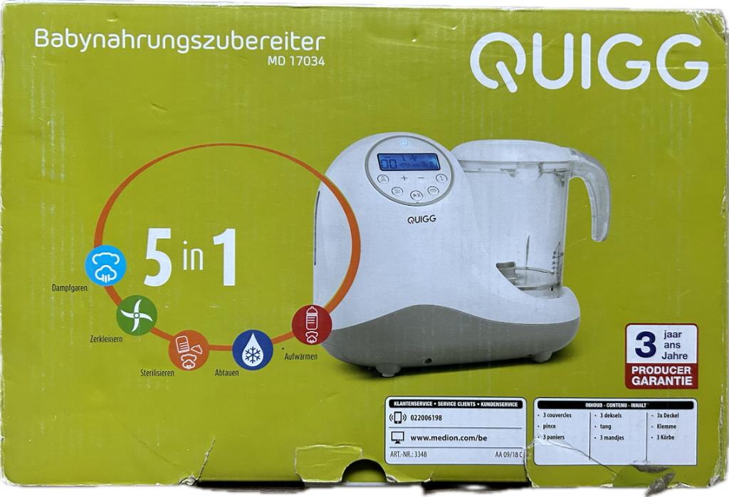 Robot cuiseur-mixeur pour repas bébé QUIGG, Enfants & Bébés, Enlèvement ou Envoi, Neuf, Autres types