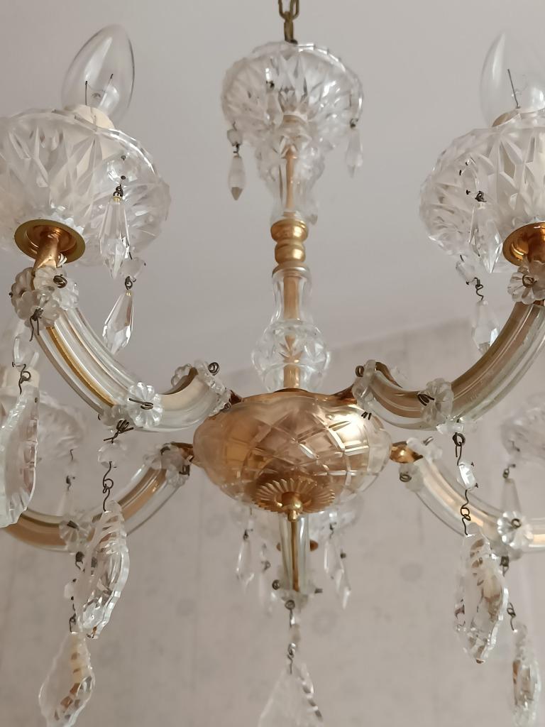 Kroonluchter "Maria Theresia" luster, Huis en Inrichting, Lampen | Kroonluchters, Glas, Metaal, Ophalen