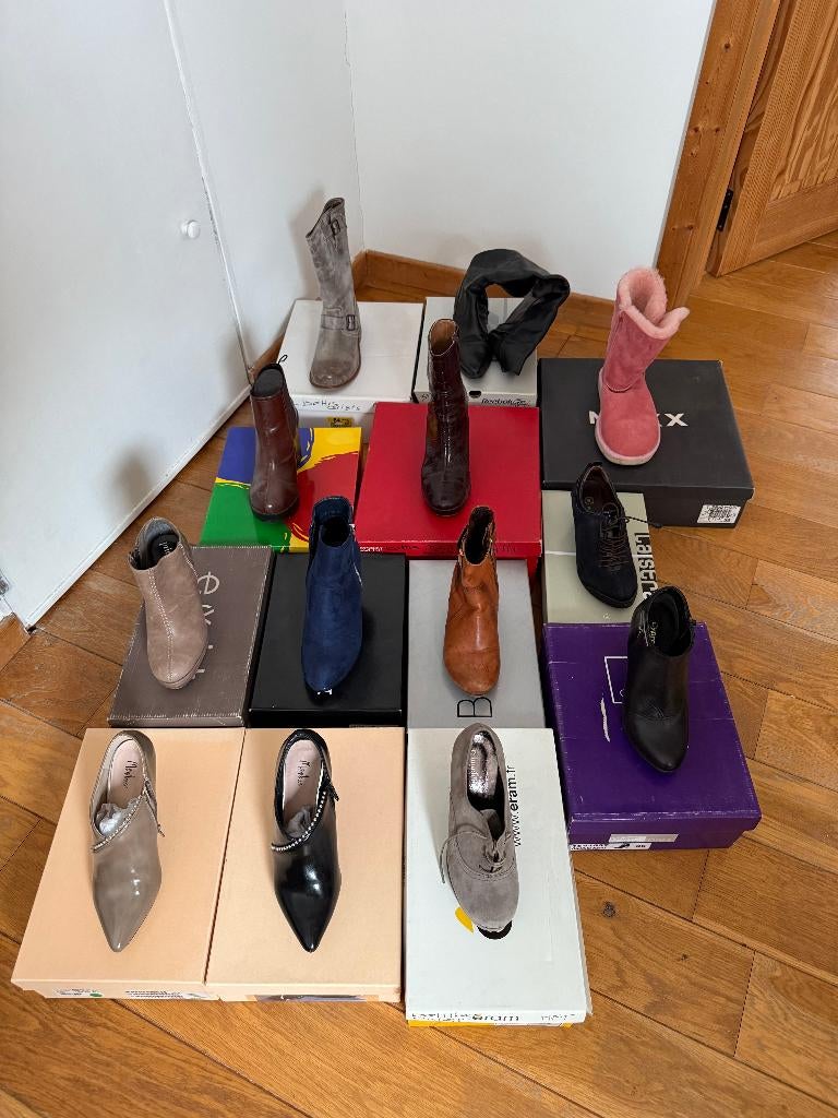 Lot 13 paires chaussures femme – pointures 36–37, Vêtements | Femmes, Chaussures, Porté, Boots et Botinnes, Autres couleurs, Enlèvement