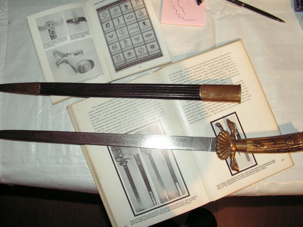 poignard allemand (Hirschfanger), Collections, Objets militaires | Général, Armée de terre, Enlèvement ou Envoi