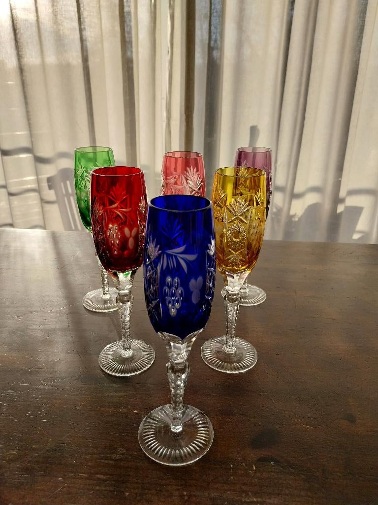 Flûtes à champagne en cristal, Enlèvement, Comme neuf, Autres types