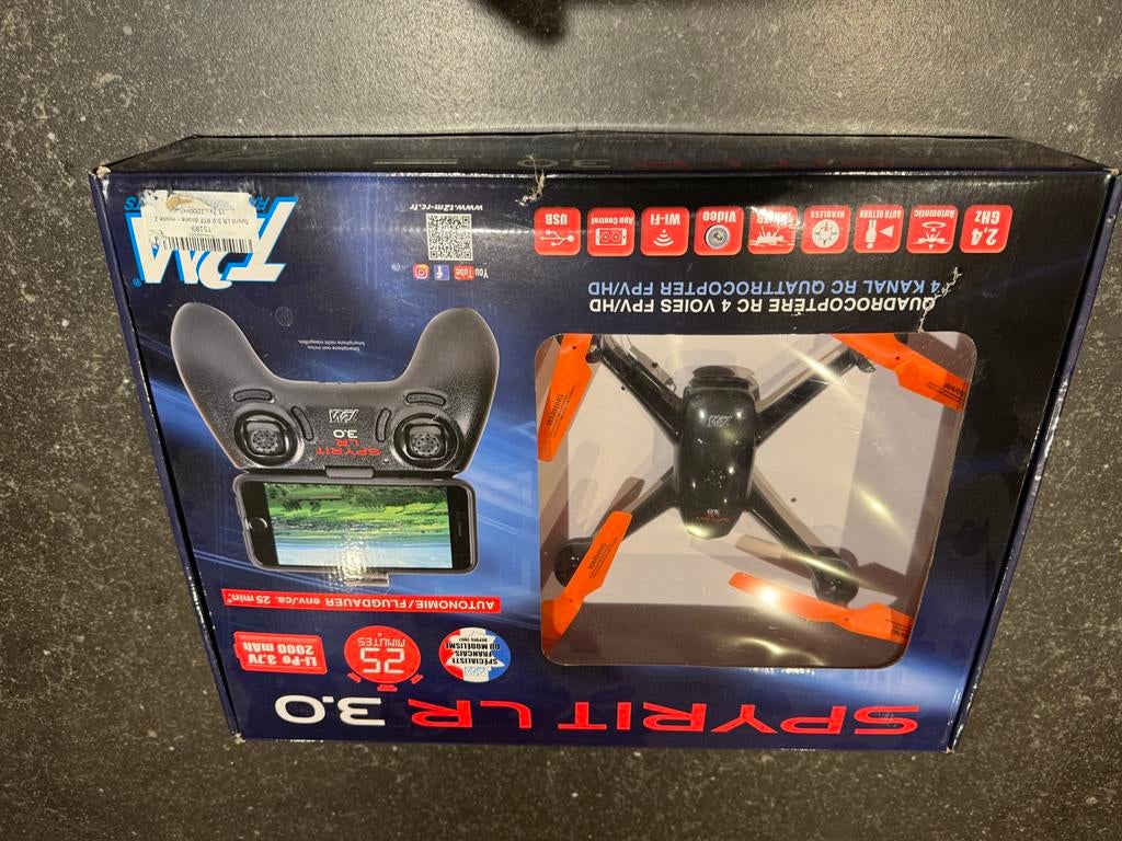 Drone Spyrit LR 3.0, Hobby en Vrije tijd, Modelbouw | Radiografisch | Helikopters en Quadcopters, Elektro, RTF (Ready to Fly)