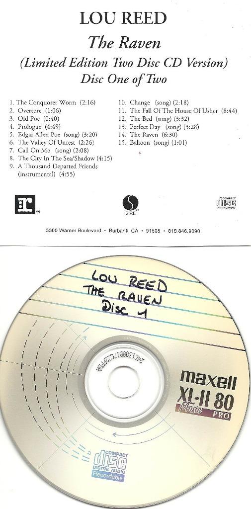Lou Reed - The Raven (promocopy), Enlèvement ou Envoi, Comme neuf, Alternatif