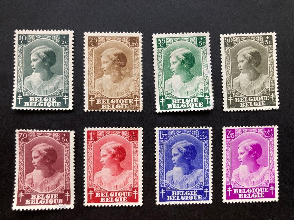 1937 antituberculeux Josephine-Charlotte - COB 458/465**, Enlèvement ou Envoi, Non oblitéré, Non oblitéré, Gomme originale