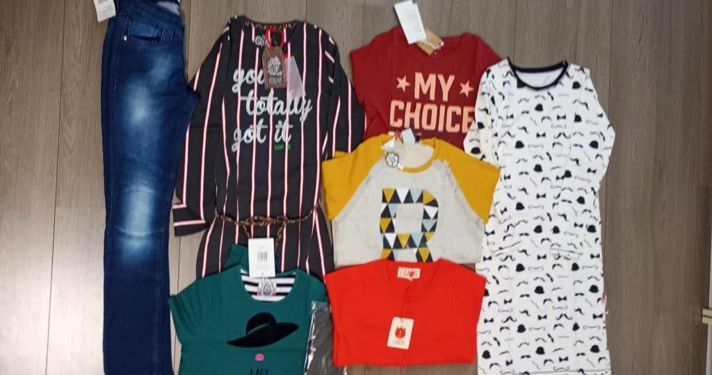 pakketje nieuwe meisjeskleding merken maat 146, Ophalen of Verzenden, Nieuw, Meisje