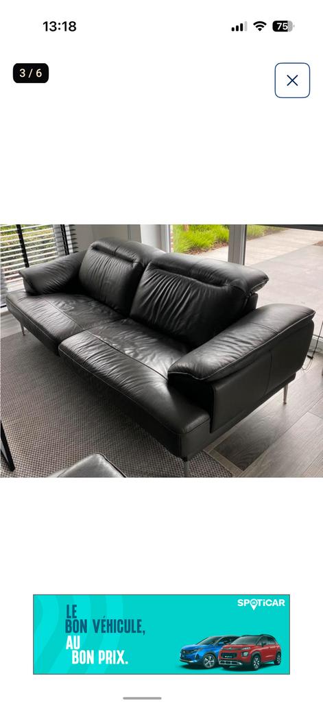 2x Canapé 3 places Henders & Hazel, Trois personnes, 100 à 125 cm, 200 à 250 cm, Comme neuf