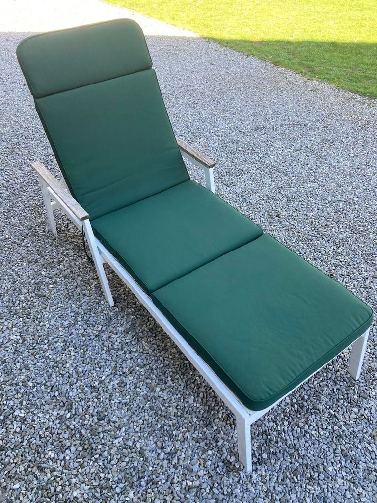 Gloster ligzetel, ligbed, deckchair met nieuw kussen, Tuin en Terras, Ophalen, Zo goed als nieuw, Hout