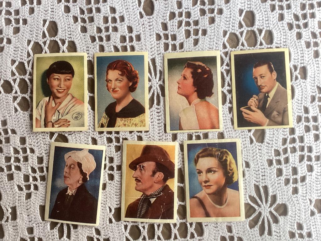 7 chromos prenten chocolat NESTLÉ De FILMSTERREN  moeilijk, Verzamelen, Ophalen of Verzenden, Gebruikt