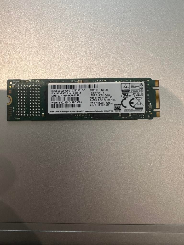 128 GB ssd, Computers en Software, Harde schijven, Ophalen, Zo goed als nieuw, SSD