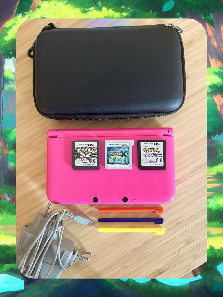 3DS XL + Pokémon, Consoles de jeu & Jeux vidéo, Consoles de jeu | Nintendo 2DS & 3DS, Comme neuf, 3DS, Rose, Enlèvement ou Envoi