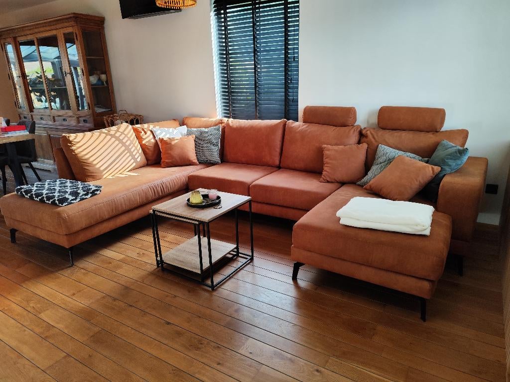 Zetel U-vorm (microvezel), 150 cm ou plus, Quatre personnes ou plus, Comme neuf, Enlèvement