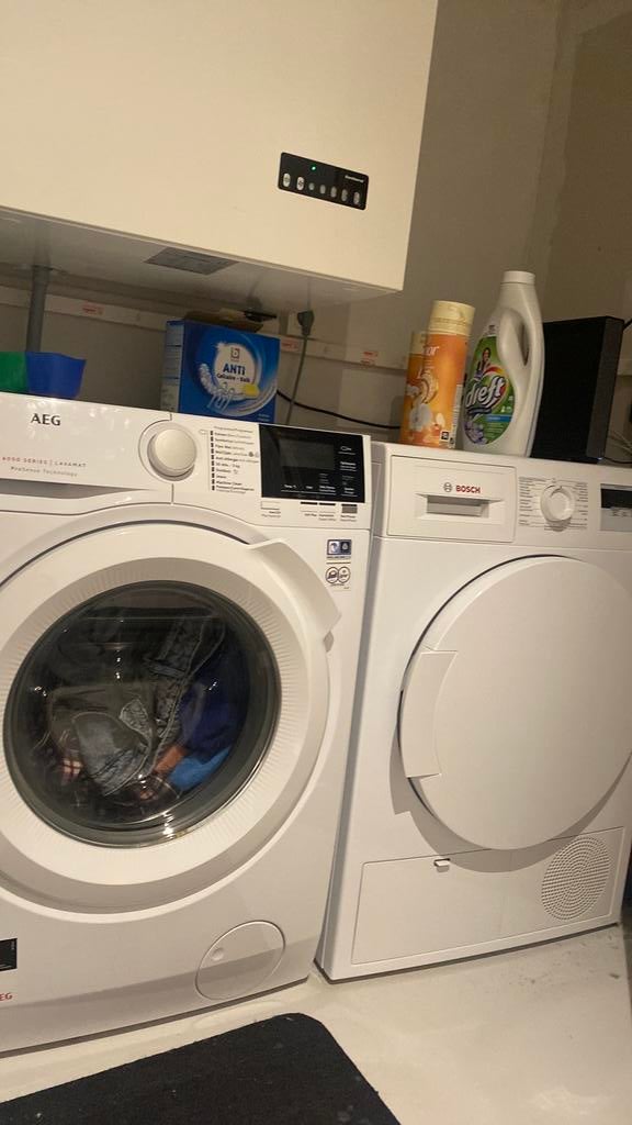 Bosch droogkast & AEG wasmachine, Elektronische apparatuur, Droogkasten, Ophalen, Zo goed als nieuw