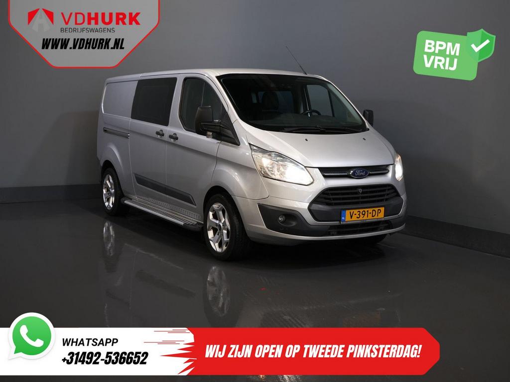Ford Transit Custom 2.2 TDCI Trend Dubbel Cabine DC L2 BPM V, Auto's, Bestelwagens en Lichte vracht, Ford, Zilver of Grijs, Te koop