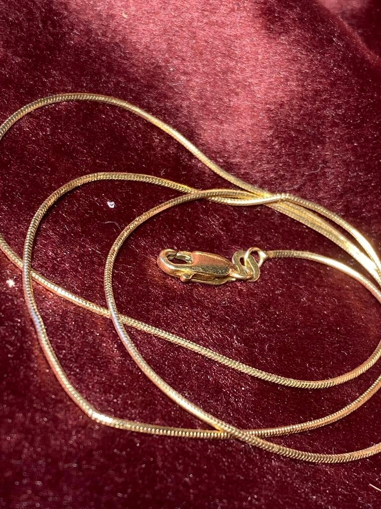 14k gouden ketting snake chain, Handtassen en Accessoires, Verzenden, Zo goed als nieuw